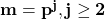 \mathbf{m = p^j, j \geq 2}