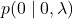 p(0\mid0,\lambda)