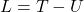 L = T - U