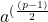 a^{(\frac{(p-1)}{2}}