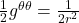 \frac{1}{2} g^{\theta \theta} = \frac{1}{2 r^2}