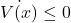 \dot{V(x)} \leq 0