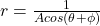 r = \frac{1}{Acos(\theta+\phi)}