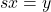 sx = y