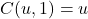 C(u,1)=u
