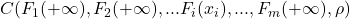 C(F_1(+\infty),F_2(+\infty),...F_i(x_i),...,F_m(+\infty),\rho)