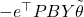 - e^{\top} P B Y\tilde\theta