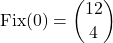 \[\operatorname{Fix}(0)=\binom{12}{4}\]