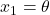x_1 = \theta