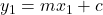 y_1 = mx_1 + c
