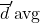 \overline{d}'{\text{avg}}