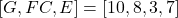 [G, F C, E]=[10,8,3,7]