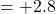 = +2.8