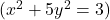 ( x^2 + 5y^2 = 3 )