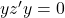 \pdv{y}{z'}\pdv{}{y}=0