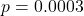 p=0.0003