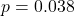 p=0.038