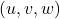 (u, v, w)