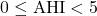 0 \leq \text{AHI} < 5