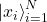 {|x_{i}\rangle}_{i=1}^{N}