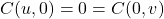 C(u,0)=0=C(0,v)