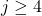 j \geq 4