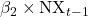 \beta_2 \times \text{NX}_{t-1}