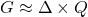 G \approx \Delta \times Q
