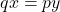 q x=p y