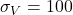 \sigma_V = 100