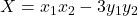 X=x_1 x_2-3y_1 y_2