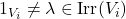 1_{V_i} \neq \lambda \in \text{Irr}(V_i)