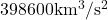 398600 \mathrm{km^3/s^2}
