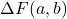 \Delta F(a,b)