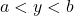 a<y<b