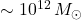 \sim 10^{12}\, M_{\odot}