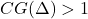 CG(\Delta) > 1