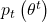 p_t\left(\theta^t\right)
