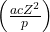 \left(\frac{acZ^2}{p}\right)