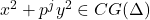 x^2+p^j y^2\in CG(\Delta)