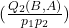 ( \frac{Q_2(B,A)}{p_1 p_2} )