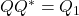 QQ^* = Q_1
