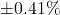 \pm 0.41\%