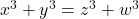 x^3 + y^3 = z^3 + w^3