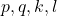 p,q,k,l