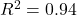 R^2 = 0.94