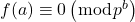 f(a) \equiv 0\left(\bmod p^b\right)