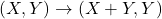 (X,Y) \rightarrow (X + Y, Y)