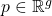 p \in \mathbb{R}^{g}