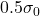 0.5\sigma_0